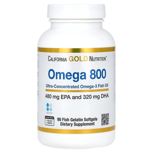 California Gold Nutrition, 오메가800 의약품 등급 피쉬 오일, EPA/DHA 80%, 트라이글리세라이드 형태, 1,000mg, 피쉬 젤라틴 소프트젤 90정