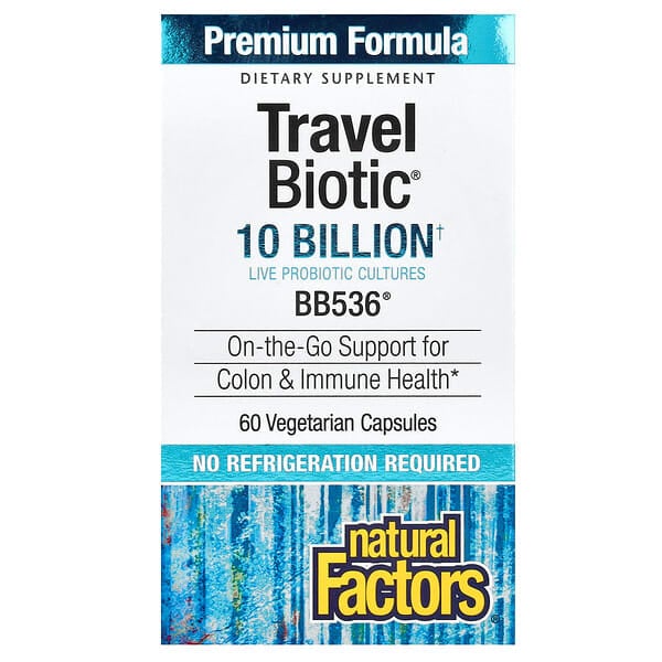 내추럴 팩터스, Travel Biotic, BB536, 100억, 베지 캡슐 60정